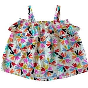 HANNA ANDERSSON Ruffle Tanktop With Flowers